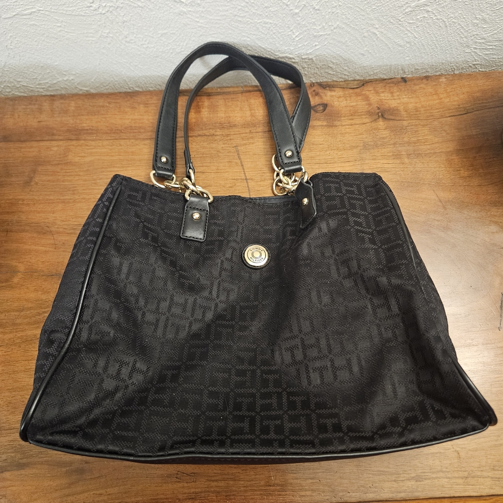 TOMMY HILFIGER Tote Bag Women‎ Black Medium Size